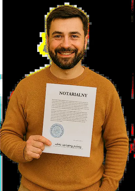 Poręczenie z podpisem notarialnie poświadczonym z możliwością wpisania adresu później